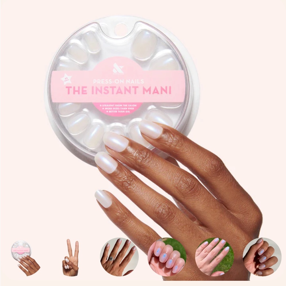 Extra Short “Pink Goldfish” Olive & June Press-On Nails